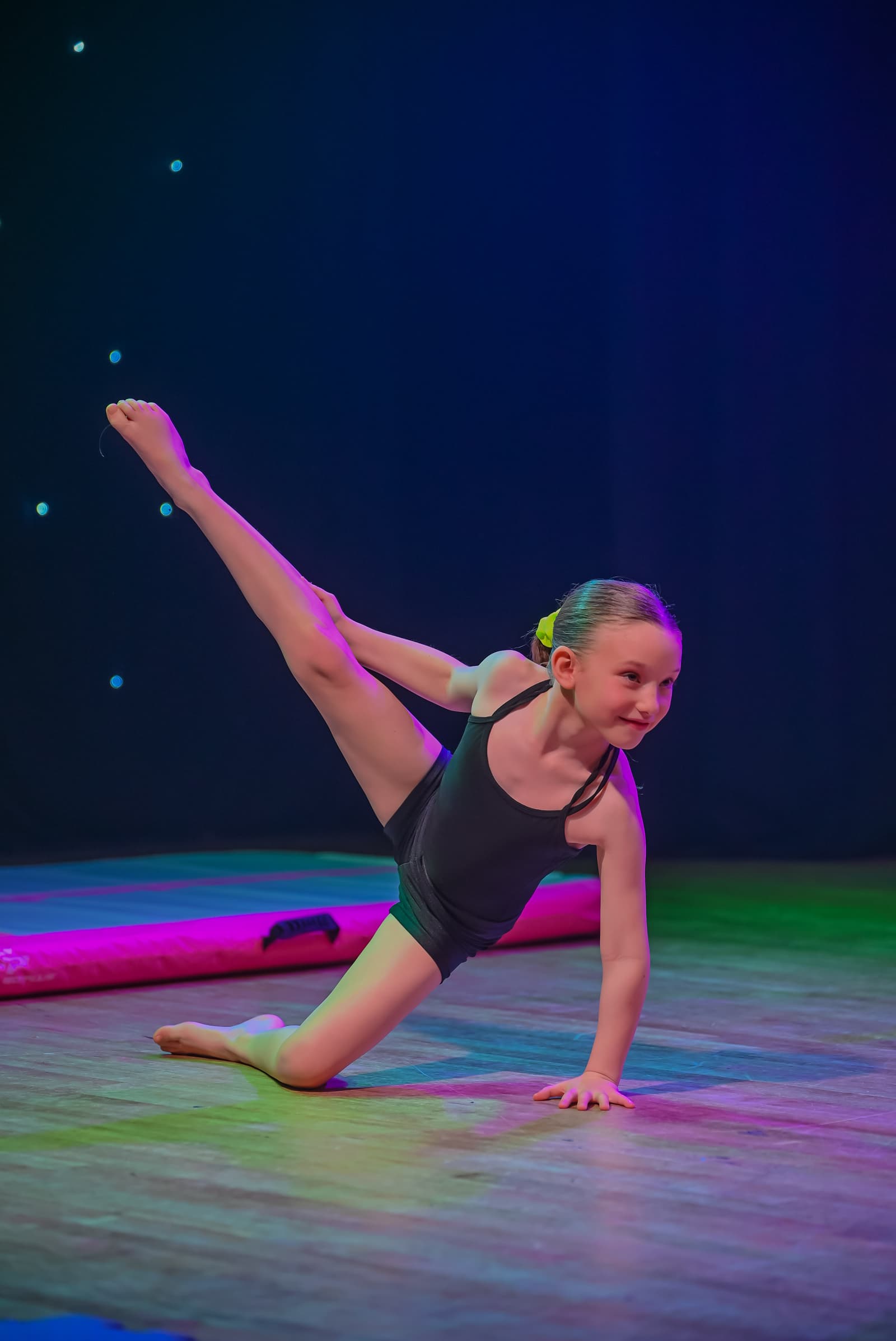 Acro dancers performing